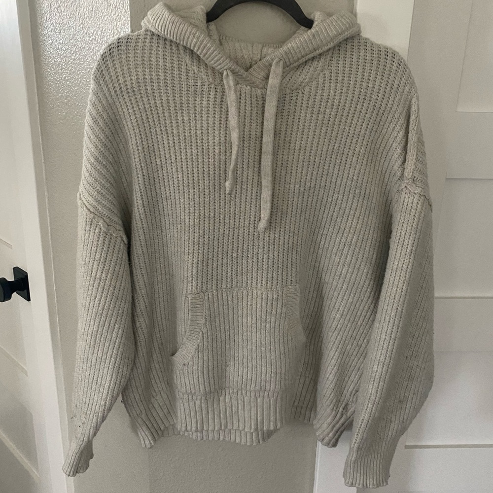 Oat colored blanket hoodie